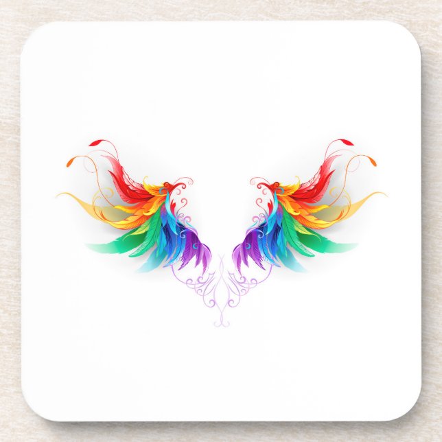 Dessous-de-verre Fluffy Rainbow Wings (Devant)
