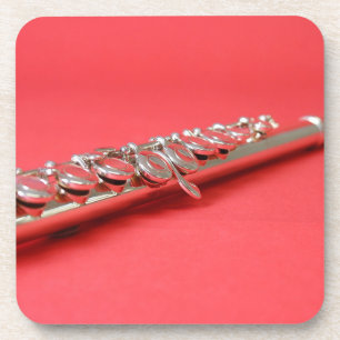 Dessous-de-verre Flute étudiante musique rose boisé vent