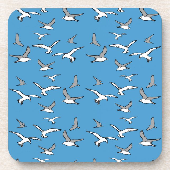 Dessous-de-verre Flying Birds - a Flock of Seagulls (Devant)