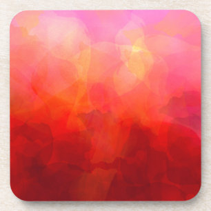 Dessous-de-verre Fond aquarelle orange jaune rouge profond