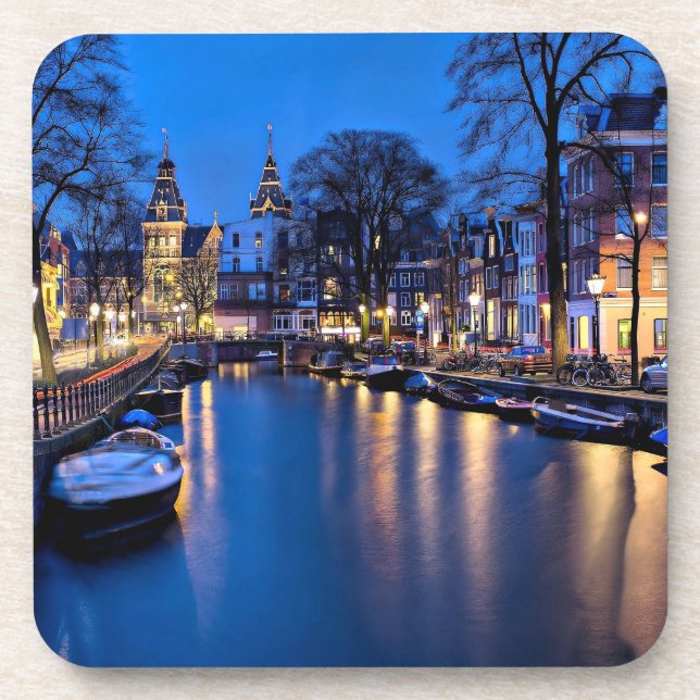 Dessous-de-verre Fond d'écran de nuit Amsterdam-67657 (Devant)