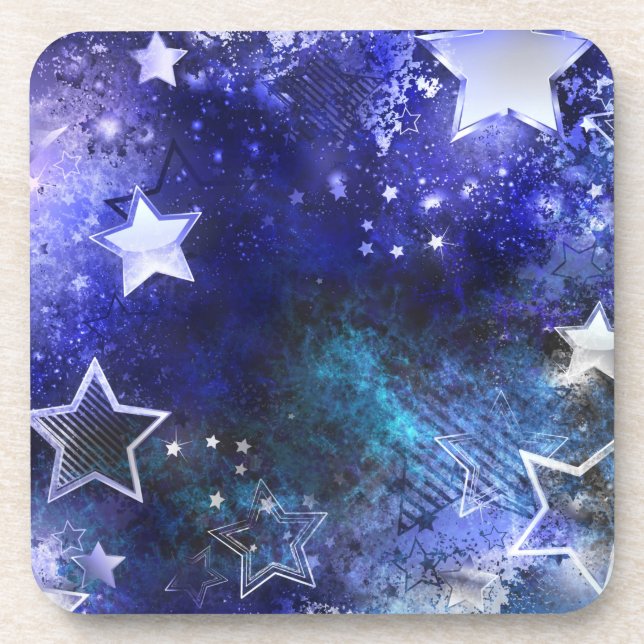 Dessous-de-verre Fond spatial avec étoiles (Devant)