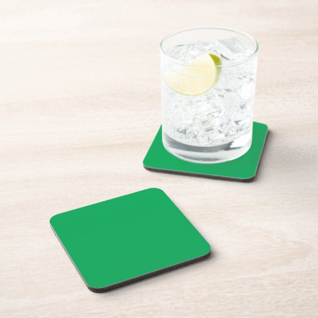 Dessous-de-verre Fond vert uni (Côté Droit)
