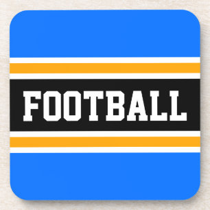 Dessous-de-verre FOOTBALL Athlète Bleu clair Jaune Bleu Grandes Noi