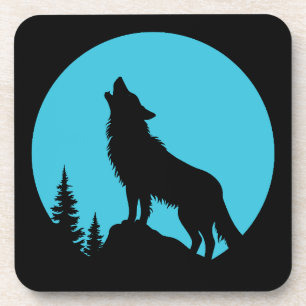 Dessous-de-verre Forêt de loups Nature Extérieur Faune Silhouette