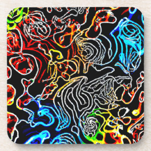 Dessous-de-verre Forme Motif de néon élégant et coloré