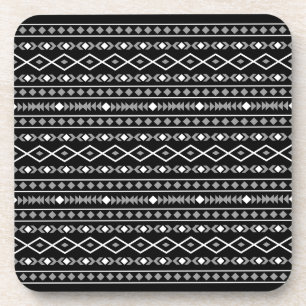 Dessous-de-verre Formes Aztec Motif gris noir