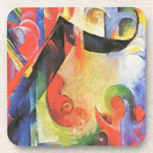Dessous-de-verre Formes brisées par Franz Marc, Art abstrait vintag