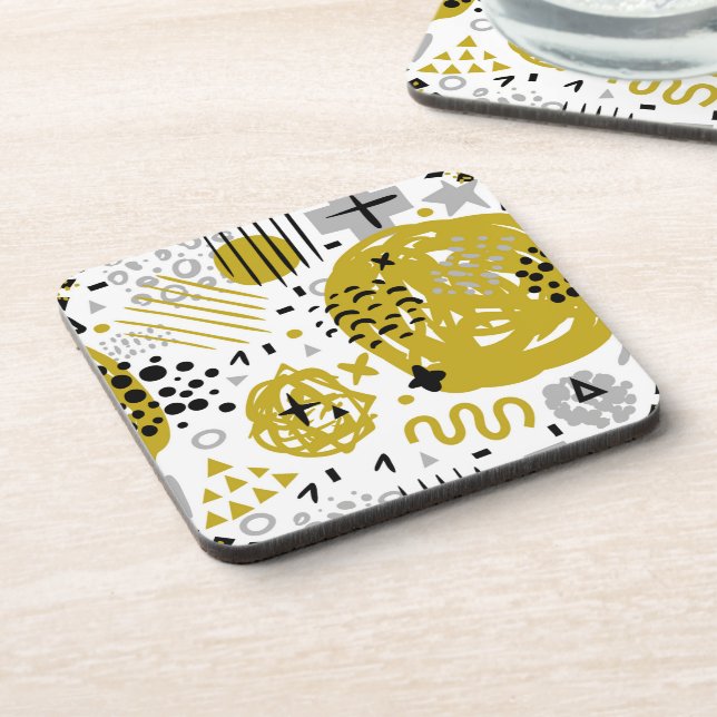 Dessous-de-verre Formes d'art Abstrait coloré moderne (Côté gauche)