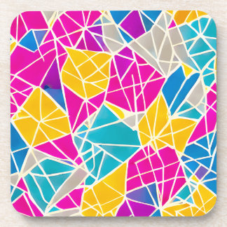 Dessous-de-verre Formes et lignes géométriques en couleur vive