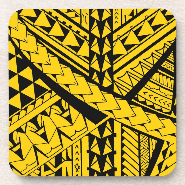 Dessous-de-verre Formes et symboles tribaux Samoans/polynésiens (Devant)