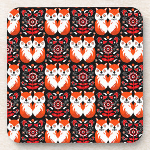 Dessous-de-verre Fox Et Nature Art Populaire Nordique