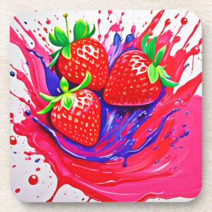 Dessous-de-verre Fraise vive