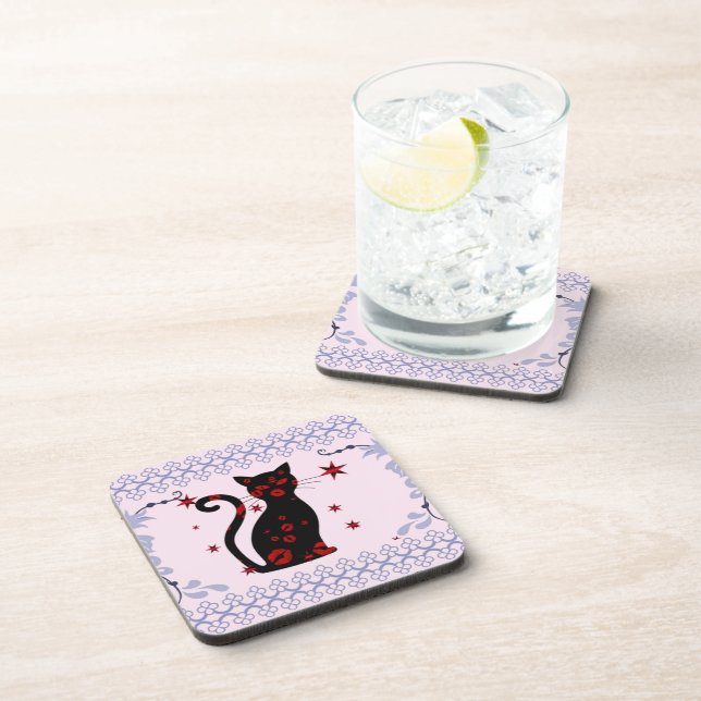 Dessous-de-verre Français : Bonne Soiree Beverage Coaster (Côté Droit)
