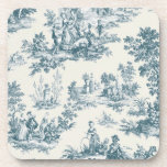 Dessous-de-verre Français toile de jouy sage vert élégant<br><div class="desc">Français toile de jouy sauge verte.</div>