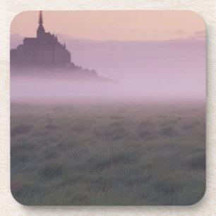 Dessous-de-verre FRANCE, Normandie Mont St. Michel. Brume matinale