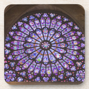 Dessous-de-verre France, Paris. Détail intérieur d'un vitrail