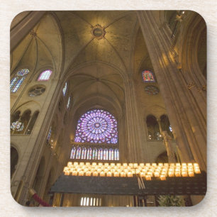 Dessous-de-verre France, Paris. Intérieur de la cathédrale Notre-Da
