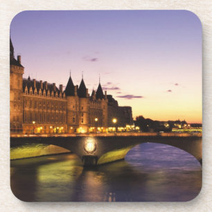 Dessous-de-verre France, Paris, la Seine et la Conciergerie à