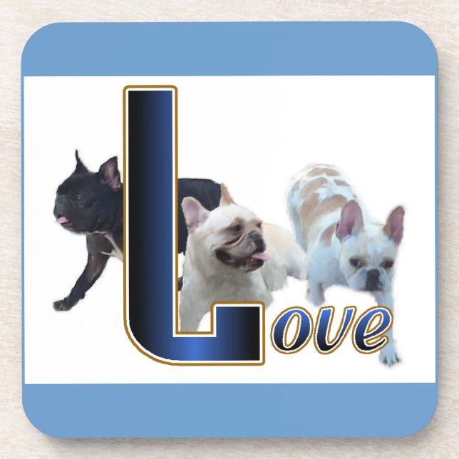 Dessous-de-verre French Bulldog Love (Devant)