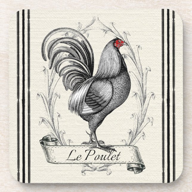 Dessous-de-verre French Rooster Le Poulet (Devant)