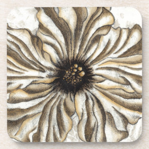 Dessous-de-verre Fresque de Flowerhead sur l'arrière - plan