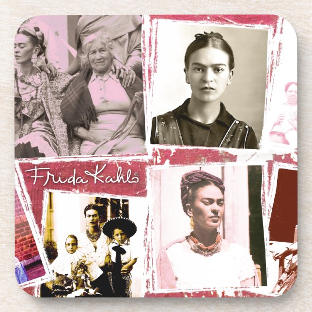 Dessous-de-verre Frida Kahlo Photo Montage (Devant)