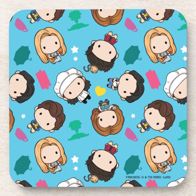 Dessous-de-verre FRIENDS™ | Motif Chibi de personnage (Devant)