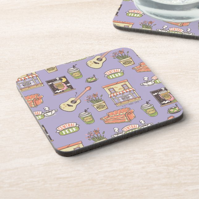 Dessous-de-verre FRIENDS™ | Motif d'icône violette (Côté gauche)