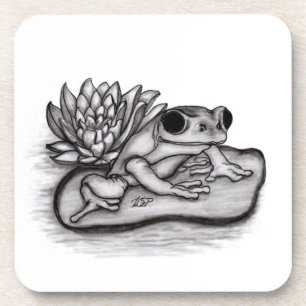Dessous-de-verre Froggy avec Lotus Flower