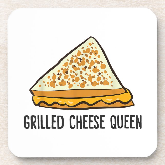 Dessous-de-verre Fromage Grillé Queen Funny Fromage Grillé (Devant)