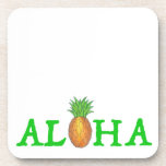 Dessous-de-verre Fruit d'ananas de l'île tropicale d'Hawaï ALOHA<br><div class="desc">Il présente une illustration originale d'un ananas tropical hawaïen,  formant le O à ALHOA. Ne vois-tu pas ce que tu cherches ? Vous avez besoin d'aide pour la personnalisation ? Contactez Rebecca pour avoir quelque chose conçu pour vous.</div>