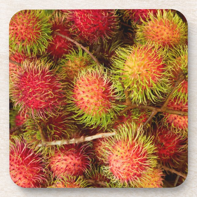 Dessous-de-verre Fruit de Rambutan au marché de Can Duoc (Devant)