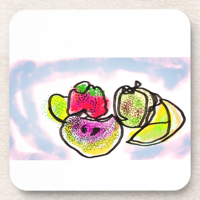 Dessous-de-verre Fruits d'été  (Devant)