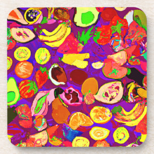 Dessous-de-verre Fruits tropicaux Peinture Motif. Acheter Maintenan