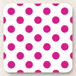 Dessous-de-verre Fuchsia polka dots