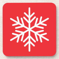 Fun Bright Christmas Red White Nordic Snowflake