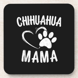 Dessous-de-verre Fun Chihuahua Mama Cadeau Animaux de compagnie Lov