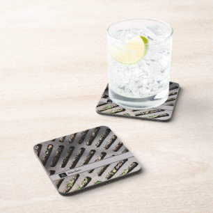 Dessous-de-verre Fun Grey Lourd Gris Métal Gris Revêtement Monogram