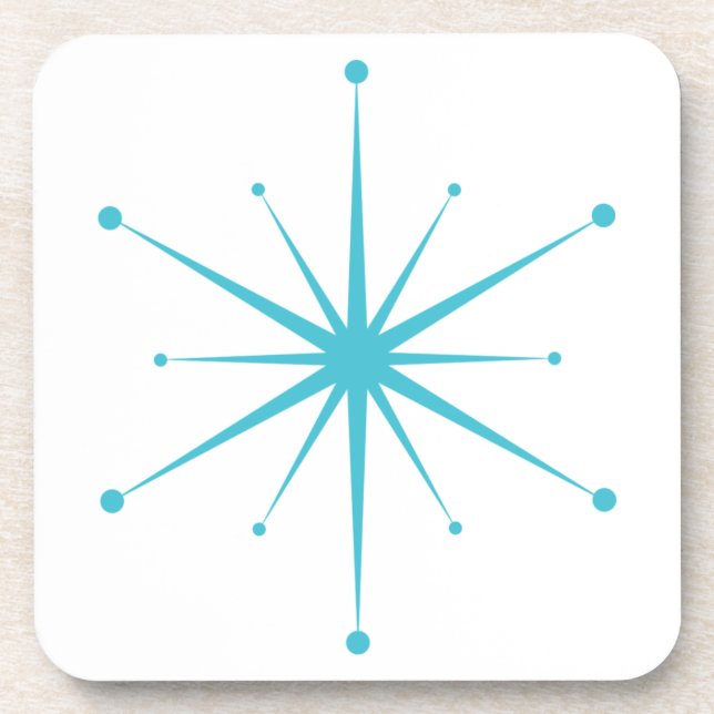 Dessous-de-verre Fun Midsiècle moderne Retro Starburst (Devant)