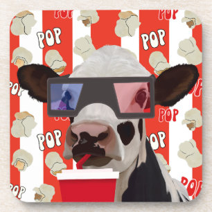 Dessous-de-verre Fun Movie Nuit Retro Vache