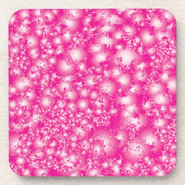 Dessous-de-verre Fun PINK Abstrait Encre Super motif (Devant)