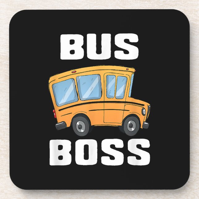 Dessous-de-verre Funny Bus Boss School Bus Driver (Devant)