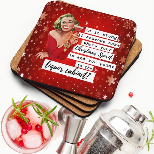 Dessous-de-verre Funny Christmas Coaster Best Friend Liquor Cabinet (Créateur téléchargé)