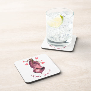 Dessous-de-verre Funny Romantique Sloth Smile Beverage Coaster