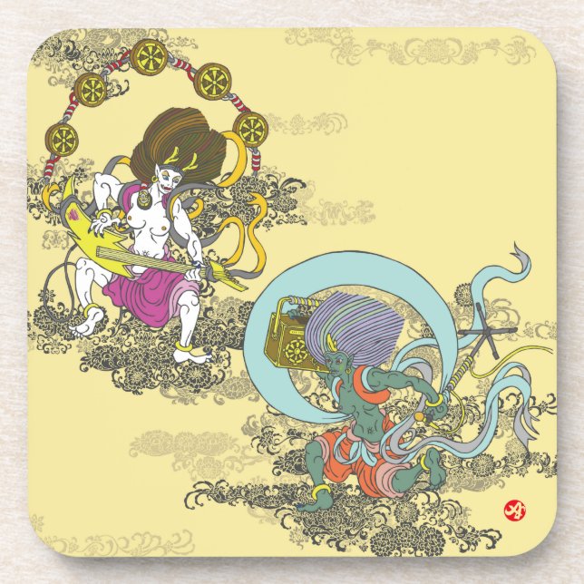 Dessous-de-verre Furai. 風 雷 (Devant)