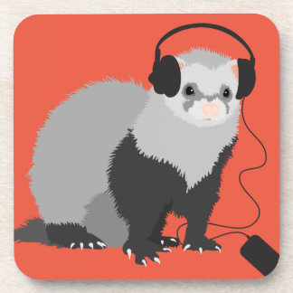 Dessous-de-verre Furet drôle de mélomane