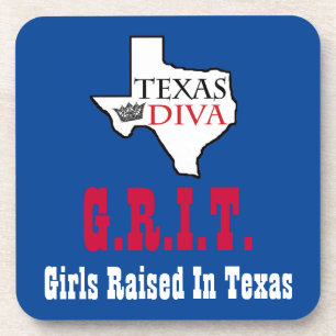 Dessous-de-verre G.R.I.T. - Filles élevées dans le Texas