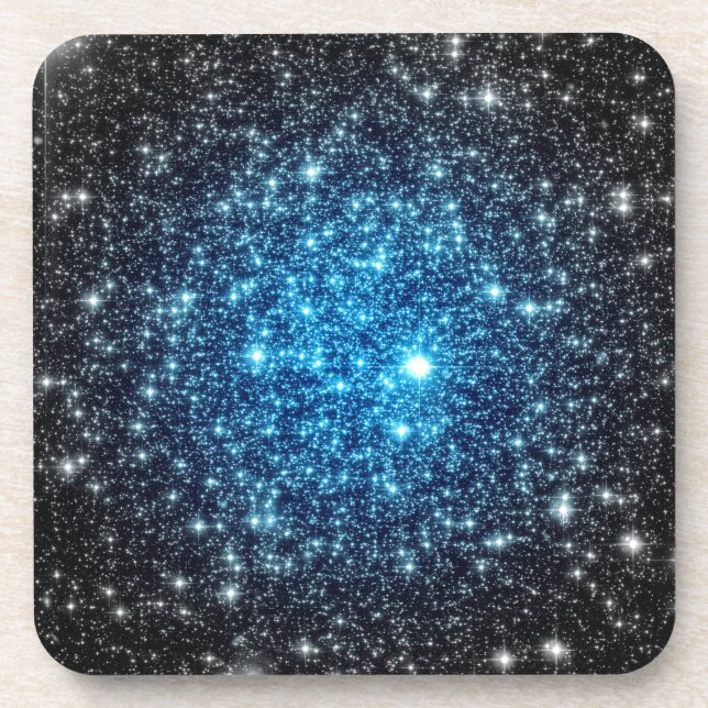 Dessous-de-verre Galaxie bleue et noire (Devant)