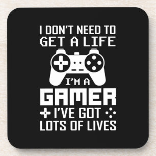 Dessous-de-verre Gamer Gift Je Suis Un Gamer J'Ai Beaucoup De Vies